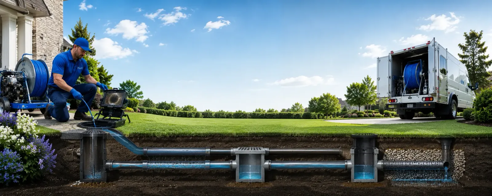 Outdoor drain cleaning information for Great Neck, NY